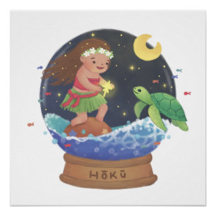 Finding Hoku: the Star Illustration Poster
