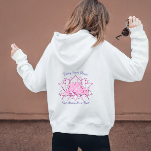 Finding Inner Peace One Asana At a Time Pink Lotus Hoodie