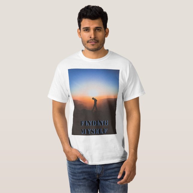 Finding Myself Sunset & Butterfly Graphic T-Shirt (Front Full)