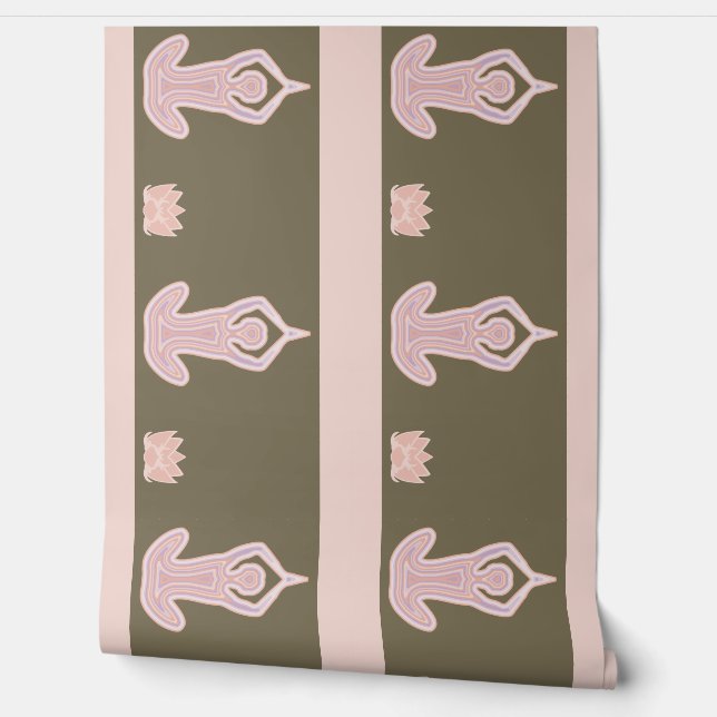 Finding Nirvana Wallpaper Border Earth Brown (Unrolling)