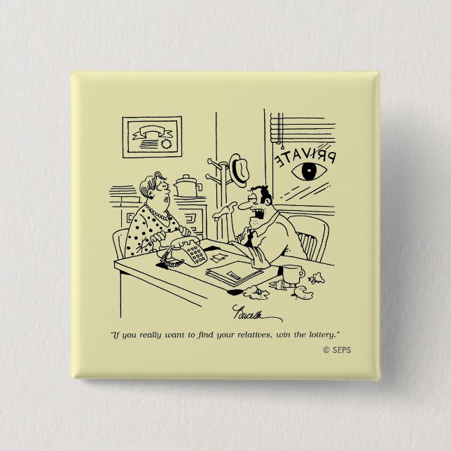 Finding Relatives 15 Cm Square Badge (Front)