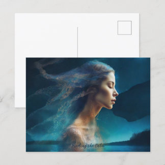 Finding the Calm AI Fantasy Digital Art Print Postcard