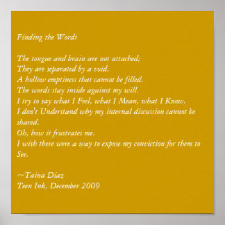 Finding the Words Poster