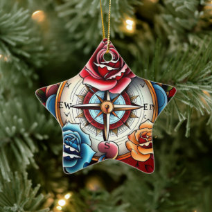"Finding True North" Ceramic Tree Decoration
