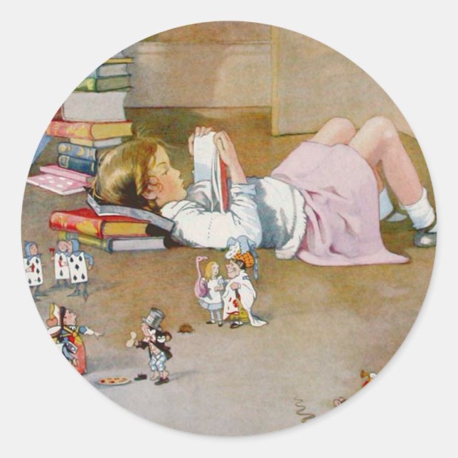 FINDING WONDERLAND CLASSIC ROUND STICKER (Front)