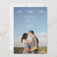Finding you modern wedding movie film poster