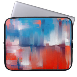 Fine art abstraction, oil painting made with rough laptop sleeve