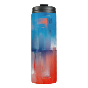 Fine art abstraction, oil painting made with rough thermal tumbler