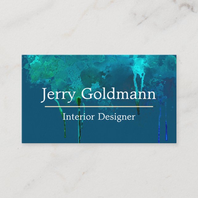 Fine art artist Interior Designer Decorator Business Card (Front)