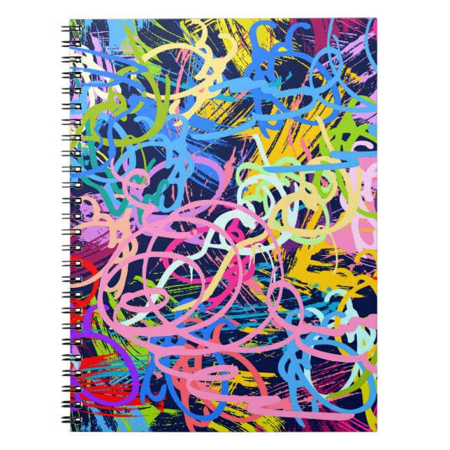 Fine Art background. Seamless pattern with grunge  Notebook (Front)