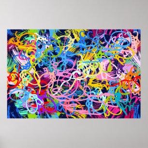 Fine Art background. Seamless pattern with grunge  Poster