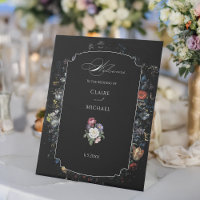 Fine Art Black Floral Calligraphy