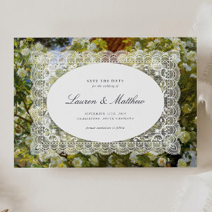 Fine Art Blooming Trees Lace Save the Date