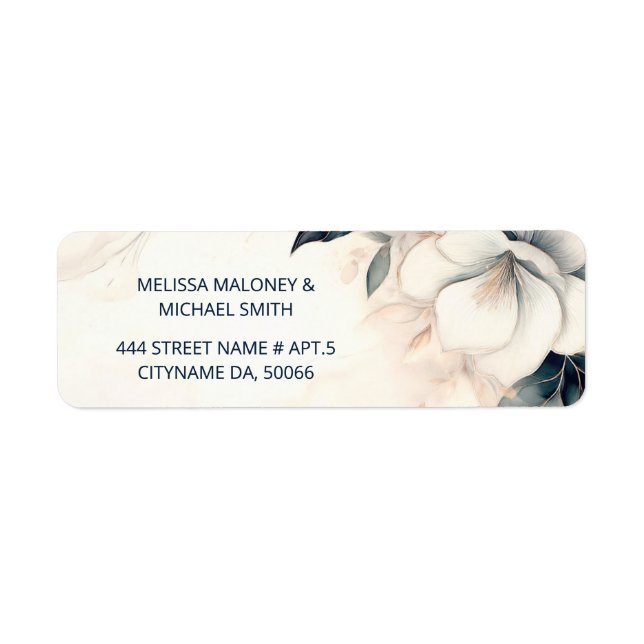 Fine Art Blue Ivory Flower |  Wedding (Front)