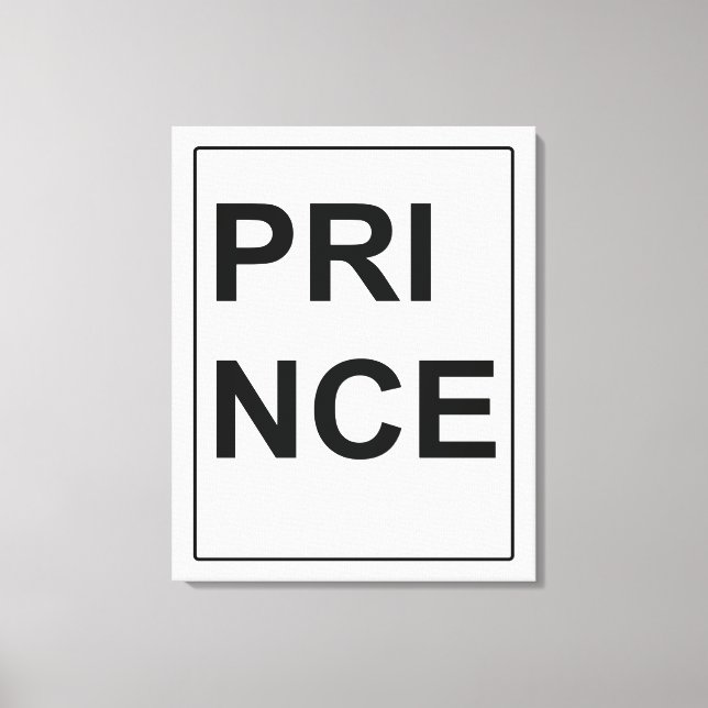 Fine Art Canvas "Prince" by Billy Bernie Print (Front)