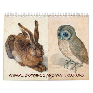 FINE ART COLLECTION  / Animal Drawings 2017 Calendar