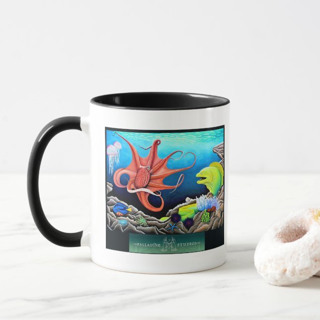 Fine Art Cup/ Mug 'Time to Prey' (With Donut)