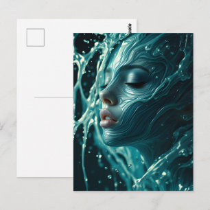 Fine Art fashion woman portrait Postcard
