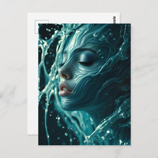 Fine Art fashion woman portrait Postcard (Front/Back)