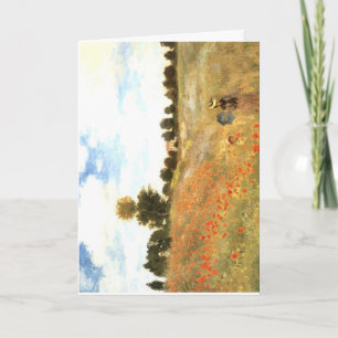 Fine Art, "Field of Poppies", Monet Greeting Card