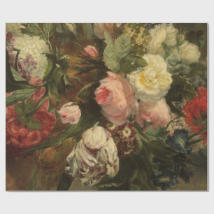 Fine Art Floral Decoupage Poster Wrapping Paper