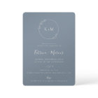 Fine Art Foliage Dusty Blue Engagement Party