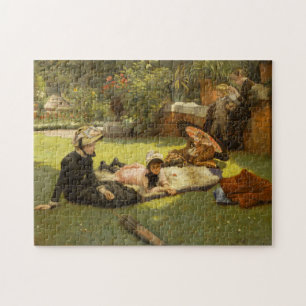 Fine Art In Full Sunlight - James Tissot painting Jigsaw Puzzle