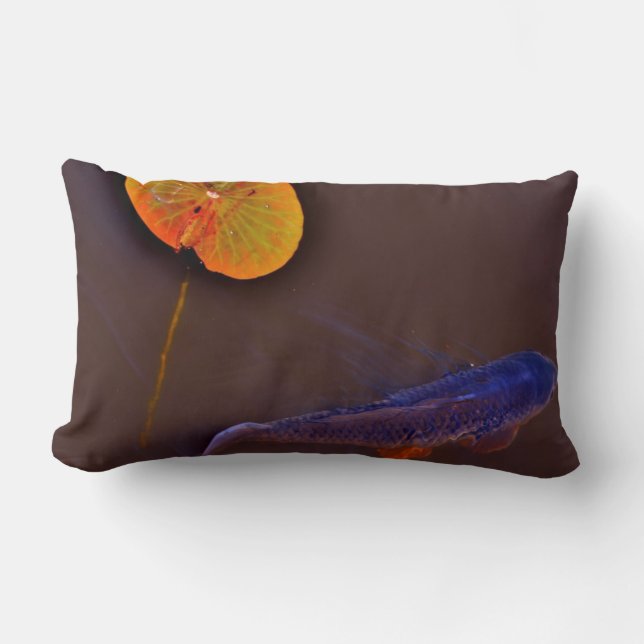 Fine Art Japanese Koi Lumbar Pillows (Front)