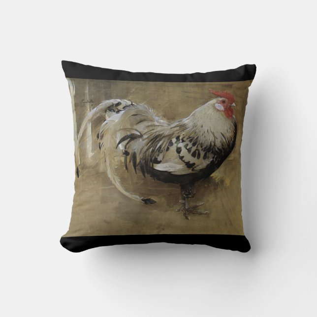 Fine Art Joseph Crawhall "Spangled Cockerel" Cushion (Front)