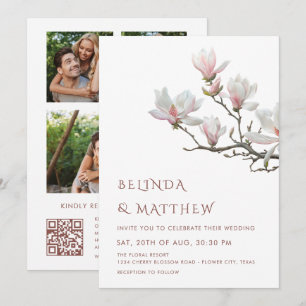 Fine Art Magnolia Casual Wedding Invitation