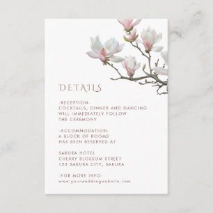 Fine Art Magnolia Wedding Enclosure Card