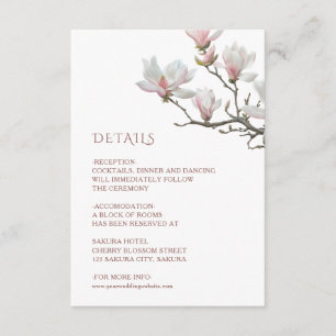 Fine Art Magnolia Wedding Enclosure Card