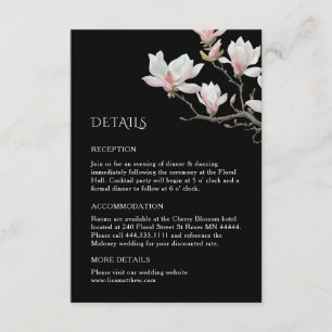 Fine Art Magnolia Wedding Enclosure Card