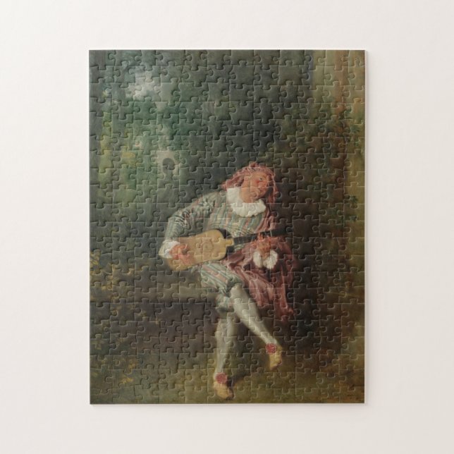 Fine Art - Mezzetin - Antoine Watteau Jigsaw Puzzle (Vertical)
