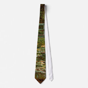 Fine Art Monet Garden Print Painting Impressionist Tie