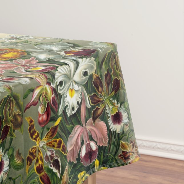 Fine Art Orchid - Art Forms of Nature Ernst Haecke Tablecloth (In Situ)