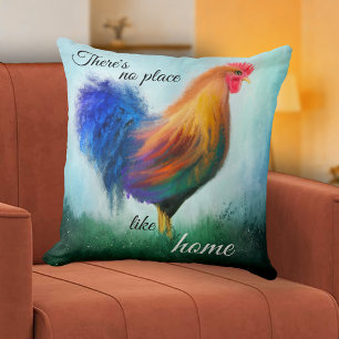 Fine Art Painted Rooster Personalised Pillow