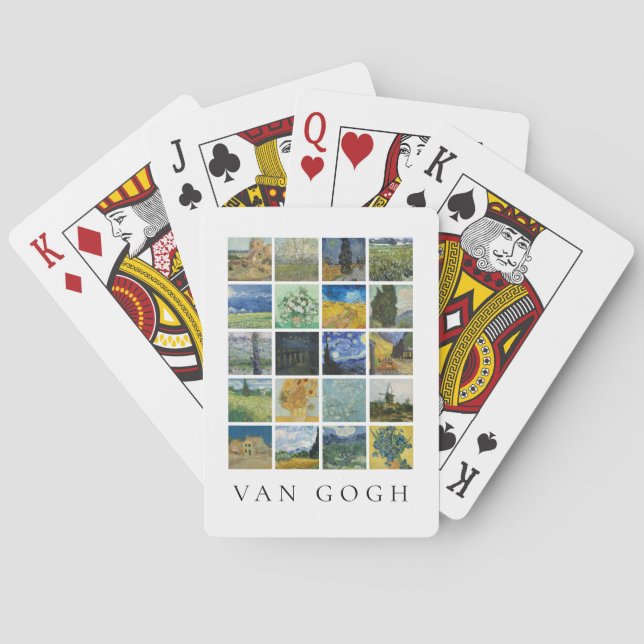 Fine Art Painting Collage Vincent Van Gogh Playing Cards (Back)