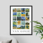 Fine Art Painting Collage Vincent Van Gogh Poster<br><div class="desc">Collage poster of vintage fine art paintings by Vincent Van Gogh</div>