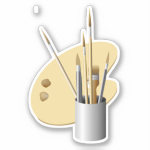 Fine Art Pallet and Brushes