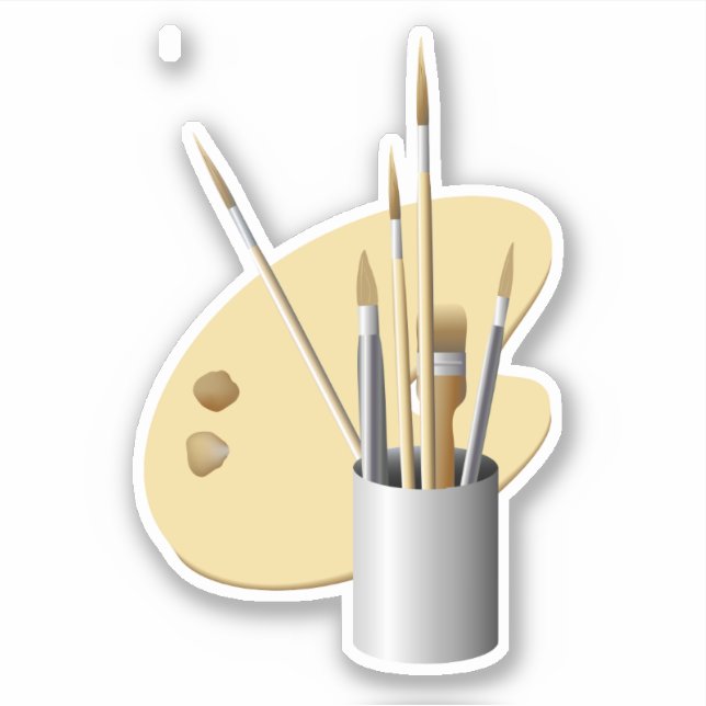 Fine Art Pallet and Brushes (Front)