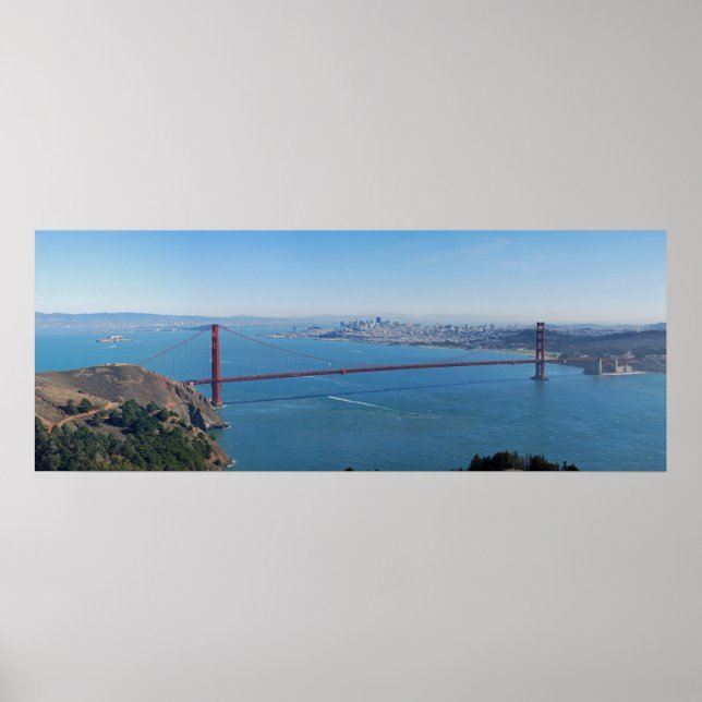 Fine Art Panorama Poster Golden Gate Bridge (Front)