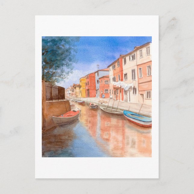 Fine Art Postcard- Island of Burano Postcard (Front)