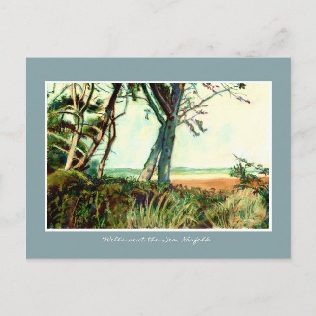 Fine Art Postcard - Wells Beach, Norfolk (Front)