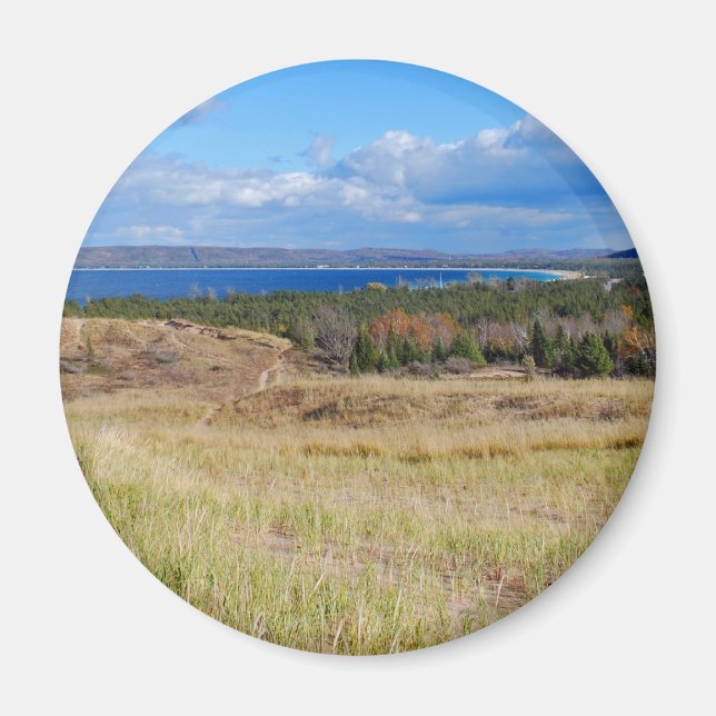 Fine Art Print Path through Sleeping Bear Dunes Magnet (Front)