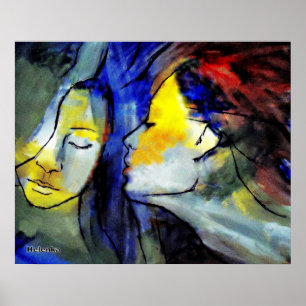 Fine Art Prints-Contemporary Art - Women portrait Poster