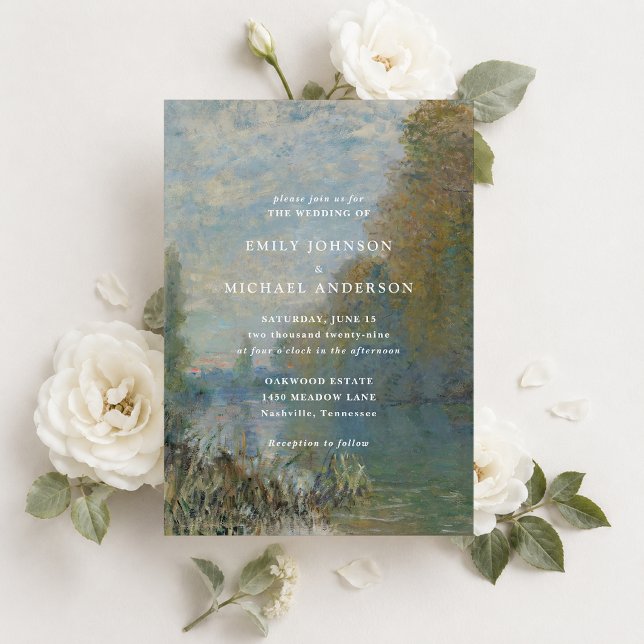 Fine Art River Landscape Wedding Invitation (Creator Uploaded)