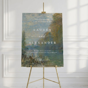 Fine Art River Landscape Wedding Welcome Poster