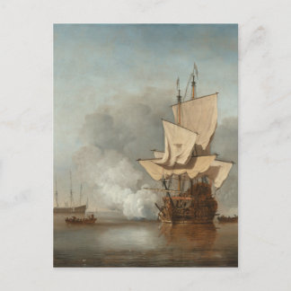 Fine art seascape velde postcard
