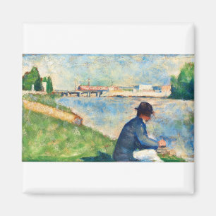 Fine Art study by Georges Seurat Magnet